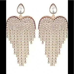 Guess new gold tone Crystal Chandelier Ear…